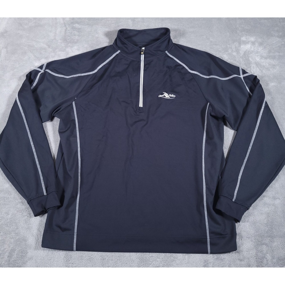 Footjoy Pullover Mens Large Black 1/4 Zip Stretch‎ Performance FJ Quail Hollow